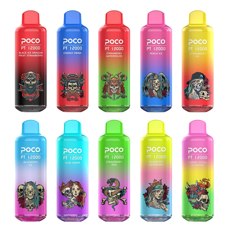 Disposable Vape Poco Pt 12000 Puffs Electronic Cigarette Vape Pen Rechargeable 