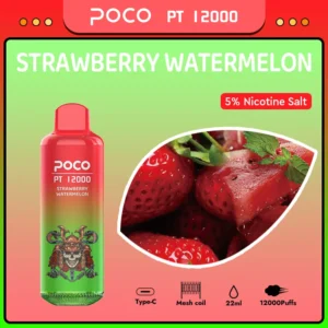 Disposable Vape Poco Pt 12000 Puffs Electronic Cigarette Vape Pen Rechargeable 15